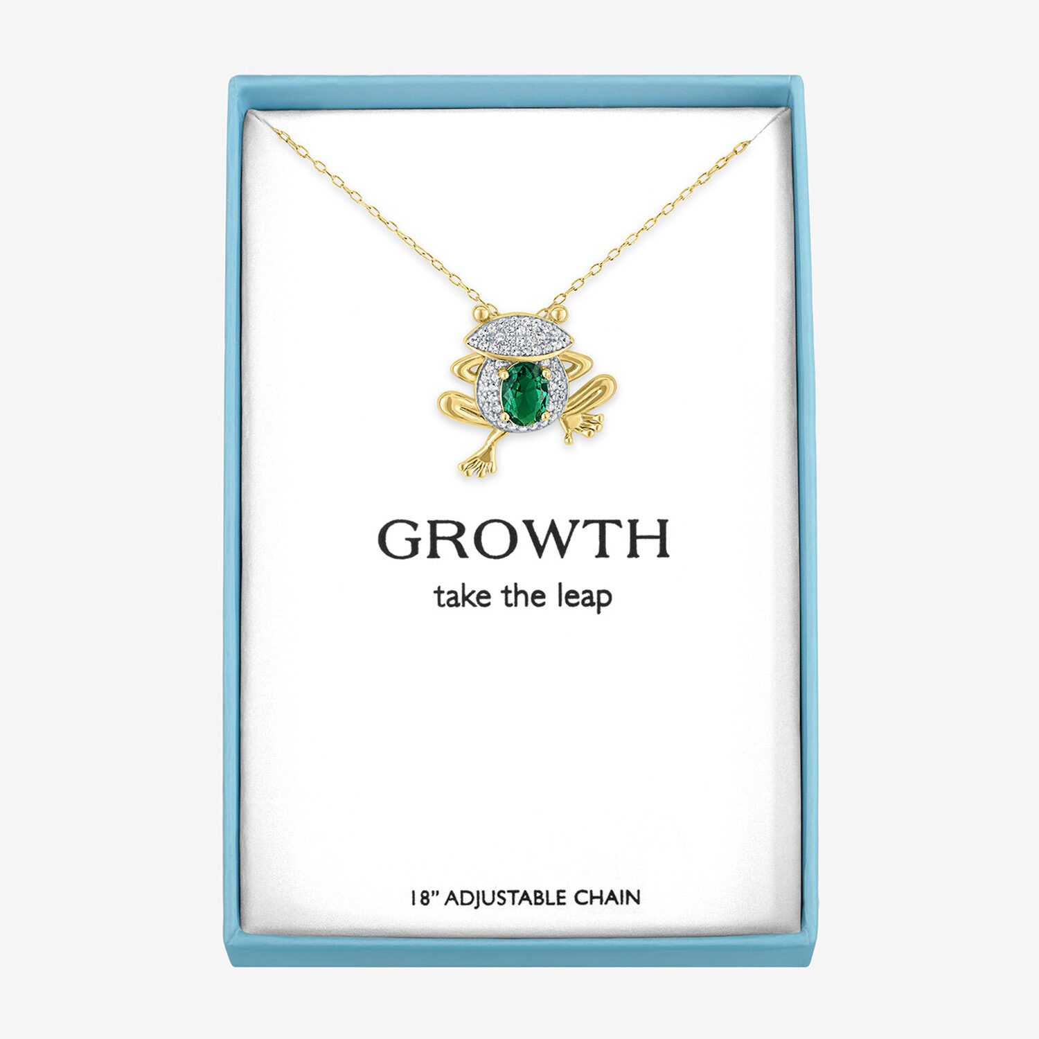 Womens Simulated Green Emerald 14K Gold Over Brass 16 Inch Pendant Necklace