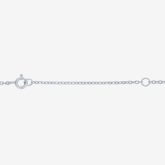 Womens Lab Created Blue Sapphire Pure Silver Over Brass Moon Star 16 Inch Pendant Necklace