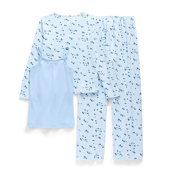 Sleep On It Little & Big Kid Girls Round Neck Long Sleeve 3-pc. Pajama Set