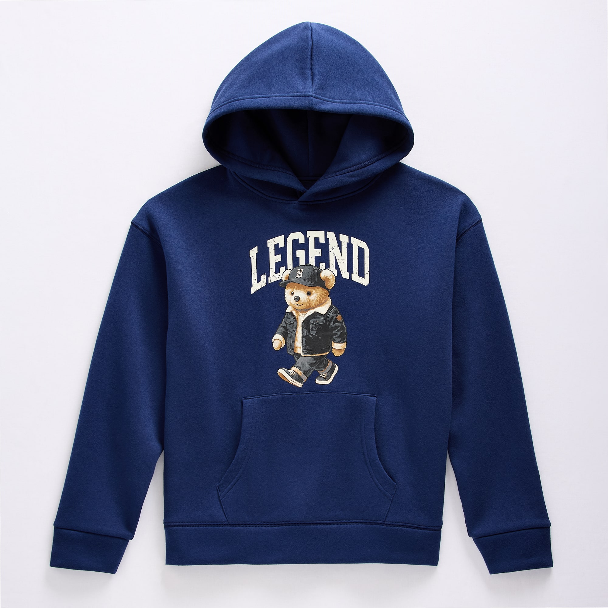Thereabouts Little & Big Kid Boys Hidden Access Opening Sensory Friendly Long Sleeve Adaptive Fleece Hoodie
