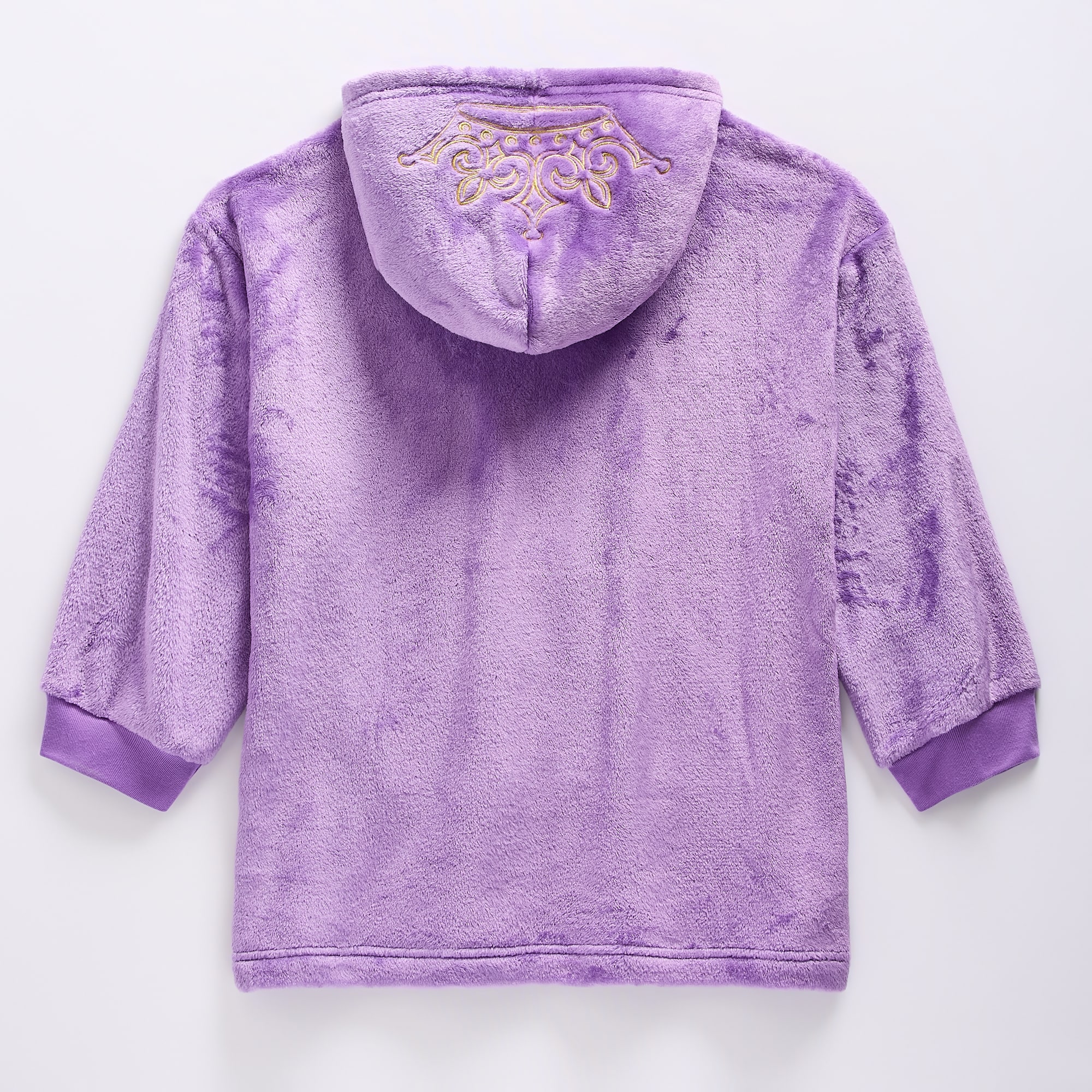 Disney Collection Girls Long Sleeve Embroidered Princess Fleece Hoodie