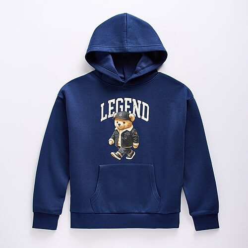 Thereabouts Little & Big Kid Boys Long Sleeve Fleece Hoodie In Blue