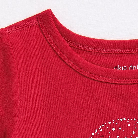 Okie Dokie Toddler Girls Bodysuit Closure Easy-on + Easy-off Adaptive Round Neck Long Sleeve Bodysuit