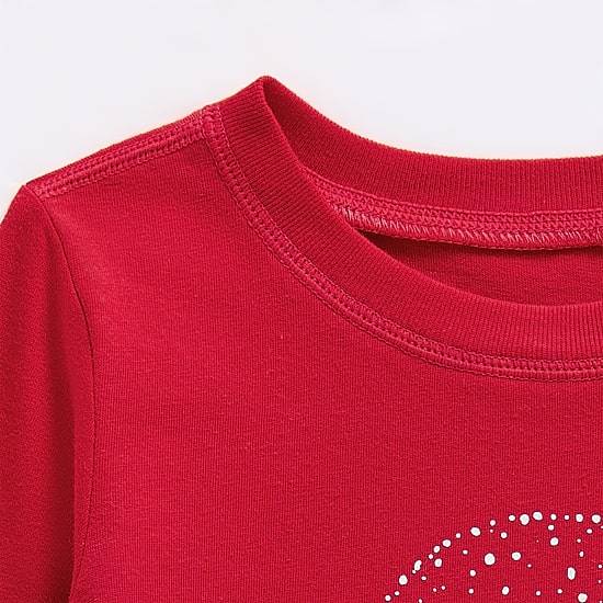 Okie Dokie Toddler Girls Easy-on + Easy-off Sensory Friendly Round Neck Long Sleeve Adaptive Regular Fit Graphic T-Shirt