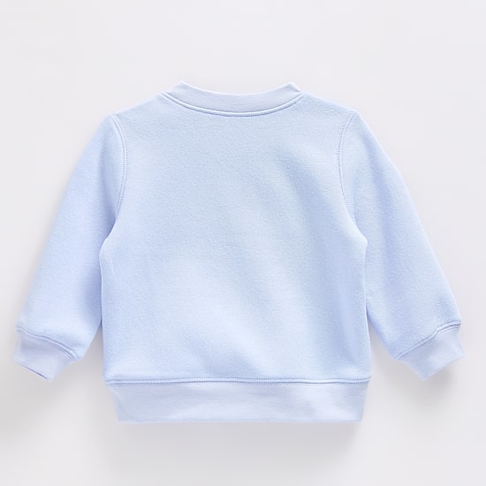 Okie Dokie Baby Girls Round Neck Fleece Long Sleeve Sweatshirt