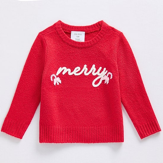 Okie Dokie Baby Girls Round Neck Long Sleeve Pullover Sweater
