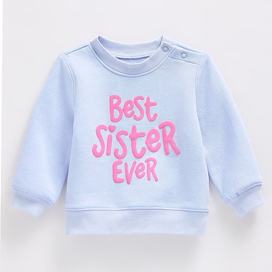 Okie Dokie Baby Girls Round Neck Fleece Long Sleeve Sweatshirt