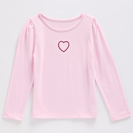 Okie Dokie Toddler & Little Girls Round Neck Long Sleeve Regular Fit Graphic T-Shirt