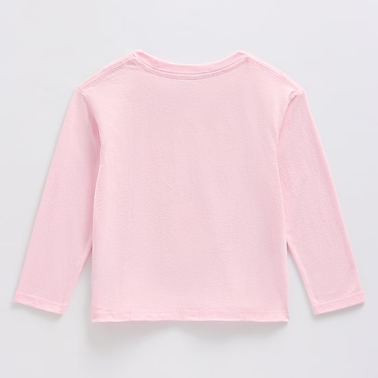 Toddler Girls Crew Neck Long Sleeve Regular Fit Strawberry Shortcake Graphic T-Shirt