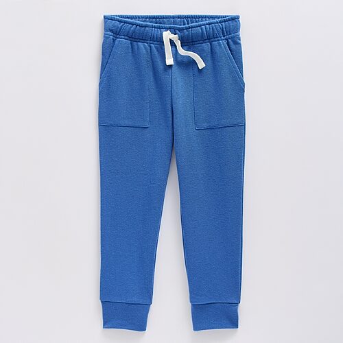 Okie Dokie Toddler & Little Boys Tapered Regular Fit Fleece Jogger Pant, 7, Blue