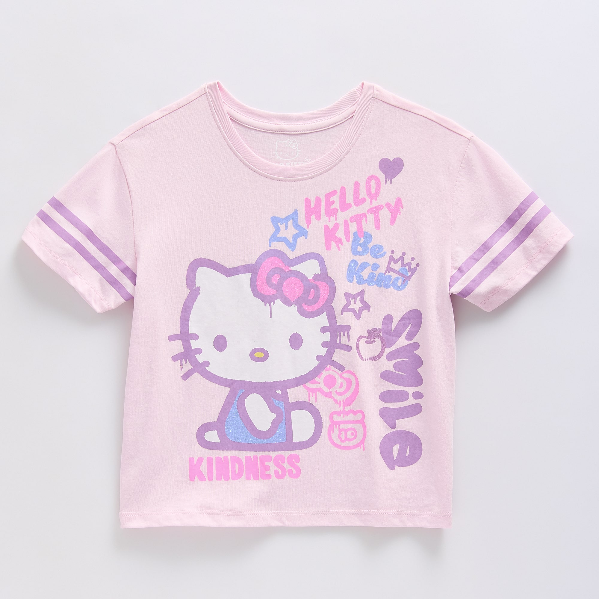 Little & Big Kid Girls Crew Neck Short Sleeve Regular Fit Hello Kitty Graphic T-Shirt
