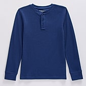 Thereabouts Little & Big Kid Boys Henley Neck Long Sleeve Regular Fit Thermal Top