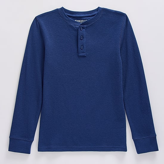Thereabouts Little & Big Kid Boys Henley Neck Long Sleeve Regular Fit Thermal Top