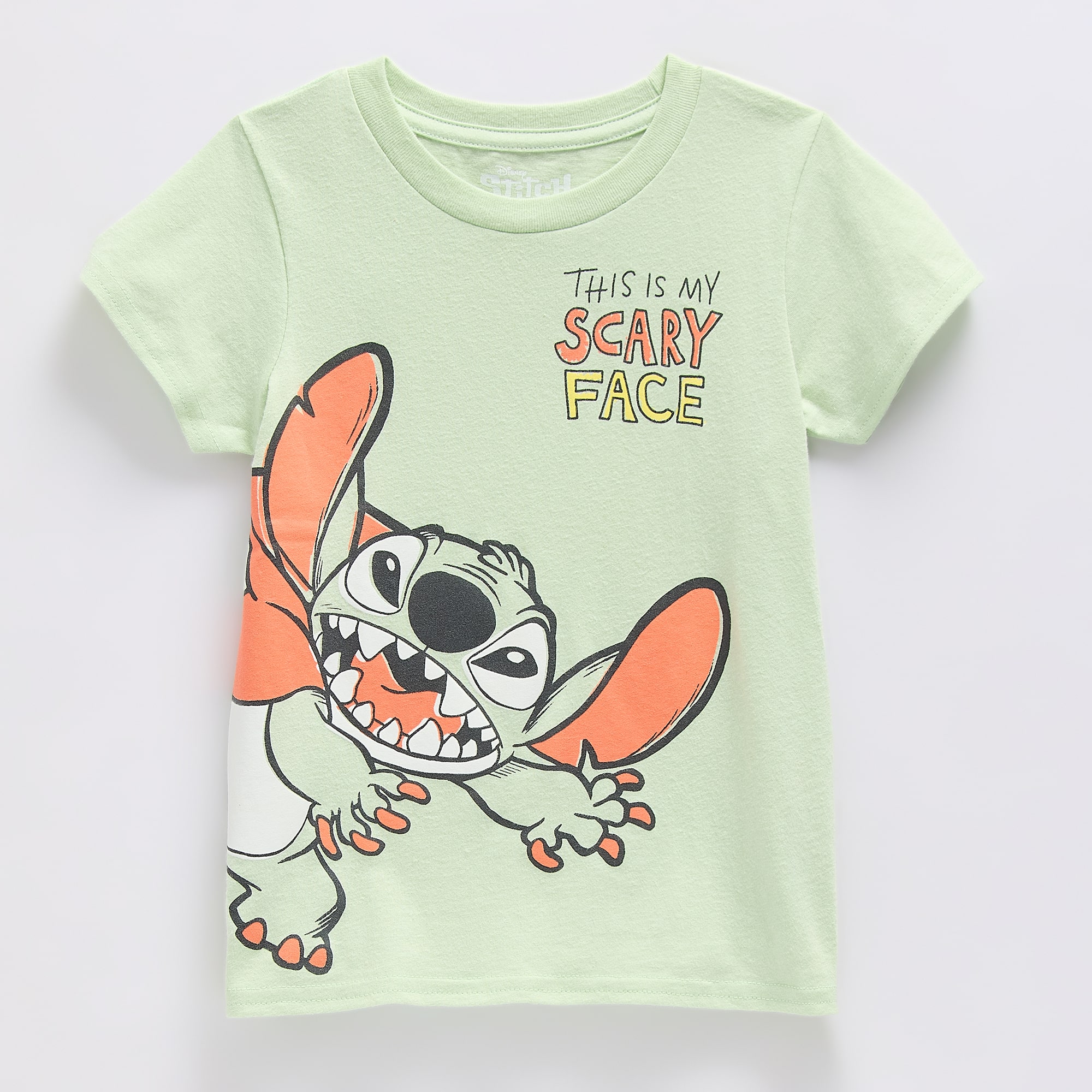 Disney Collection Boys Crew Neck Short Sleeve Regular Fit Lilo & Stitch Graphic T-Shirt
