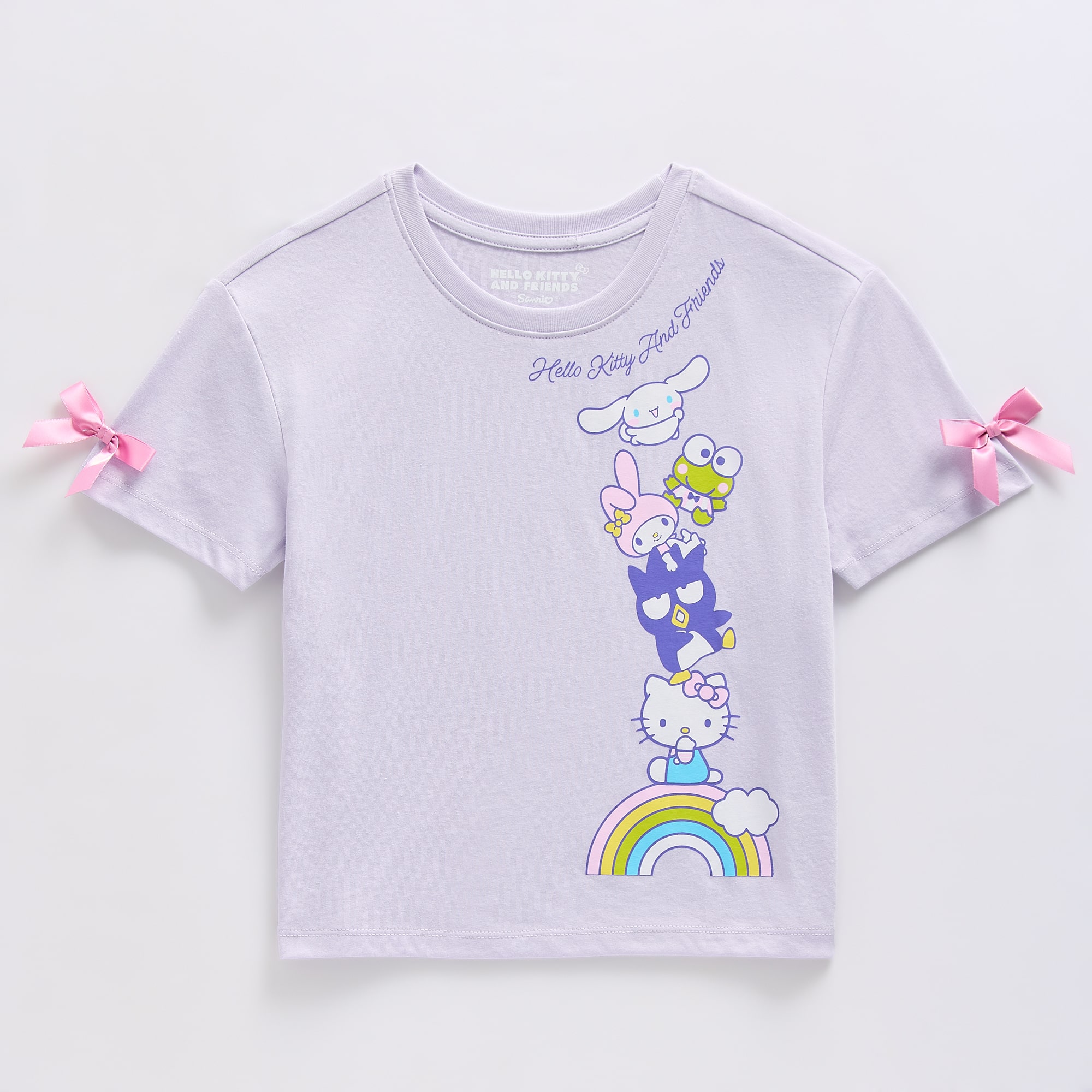 Little & Big Kid Girls Crew Neck Short Sleeve Regular Fit Hello Kitty Graphic T-Shirt