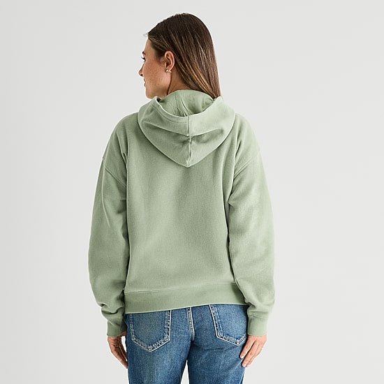 New World Matcha Womens Juniors Hooded Long Sleeve Sweatshirt