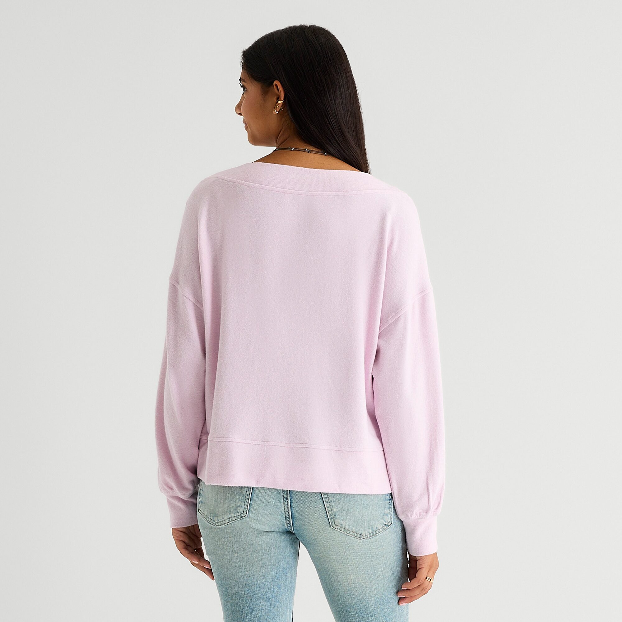 Arizona Womens Juniors V Neck Long Sleeve Shell