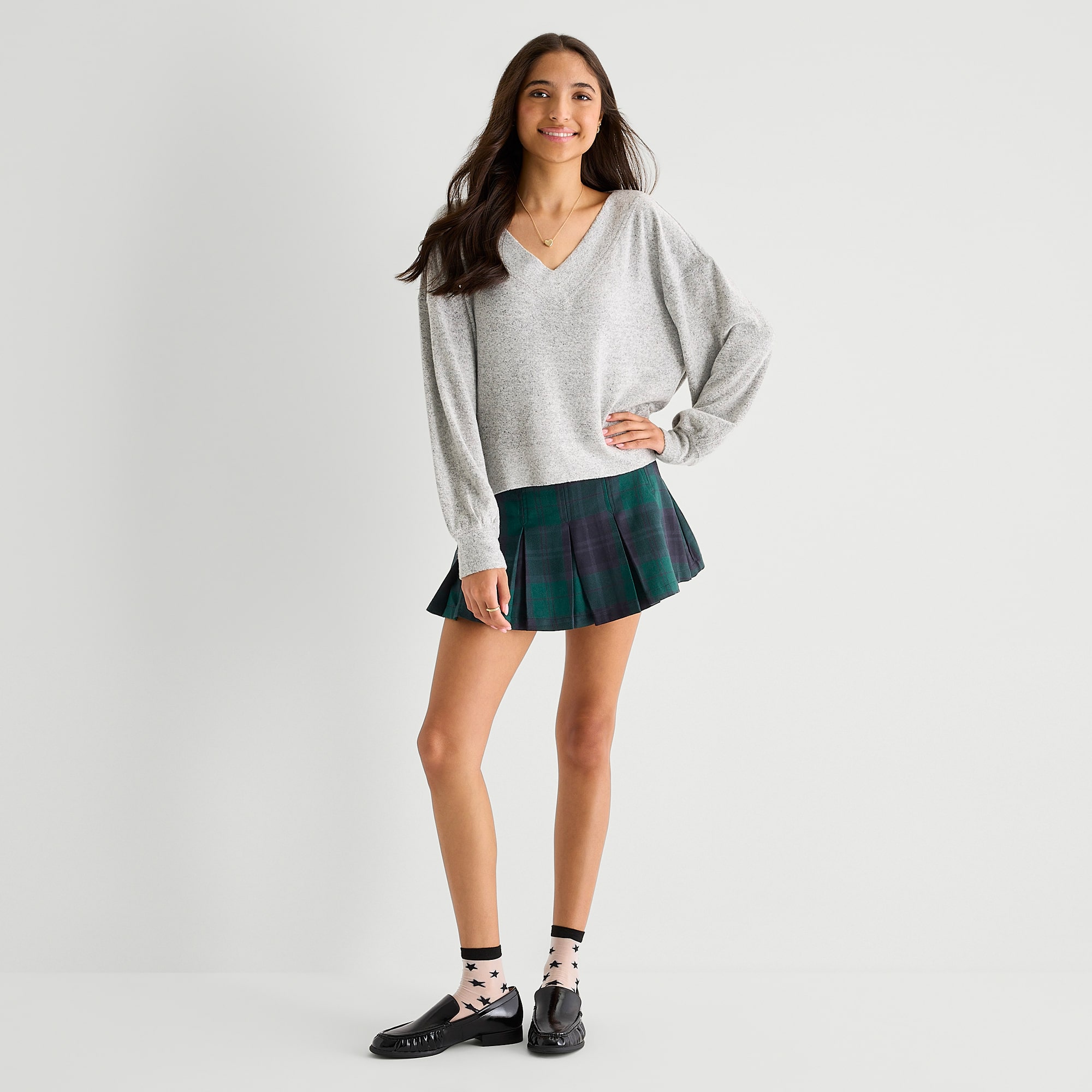 Arizona Womens Juniors Low Rise Mini Pleated Skirt