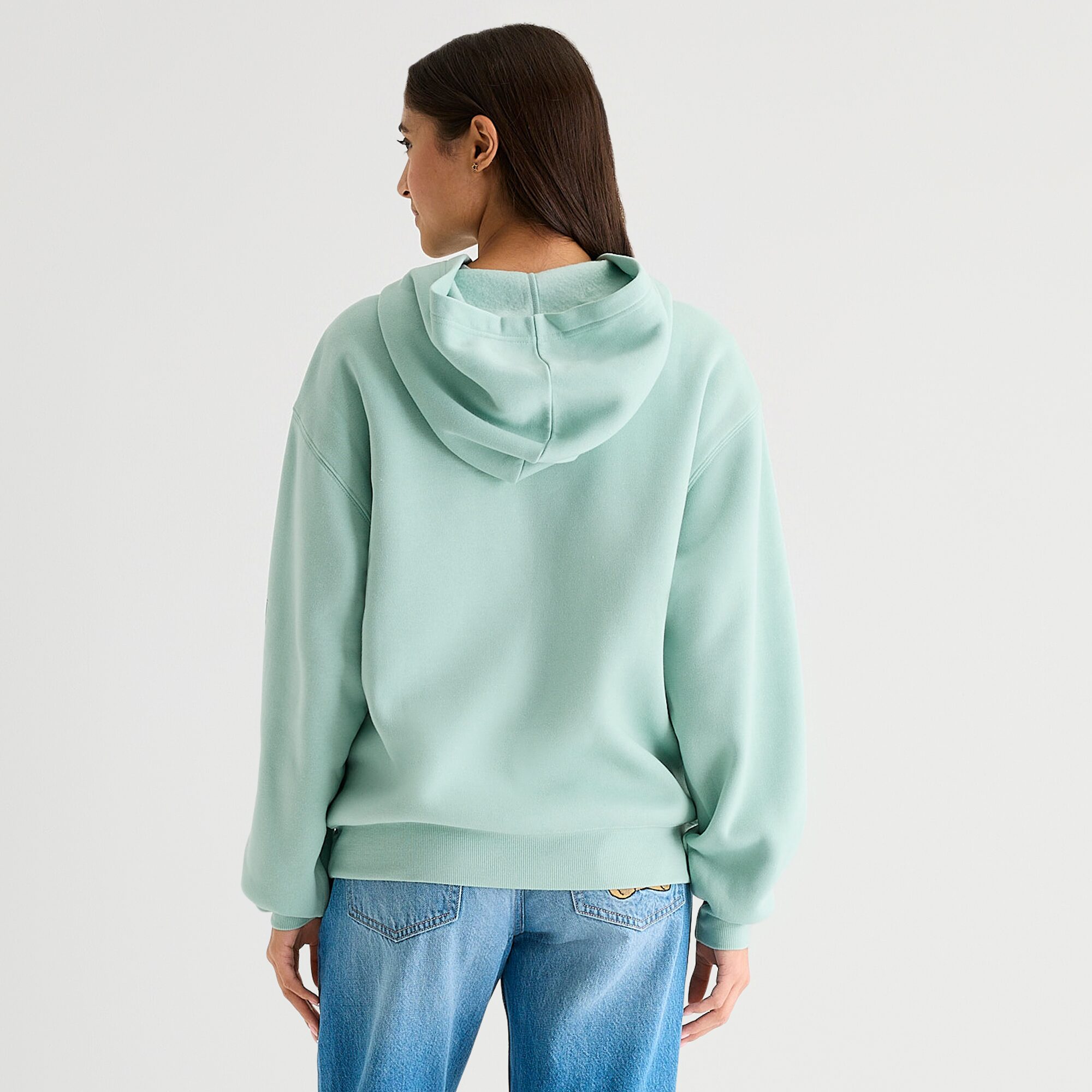 Stitch Hoodie Womens Long Sleeve Embroidered Fleece