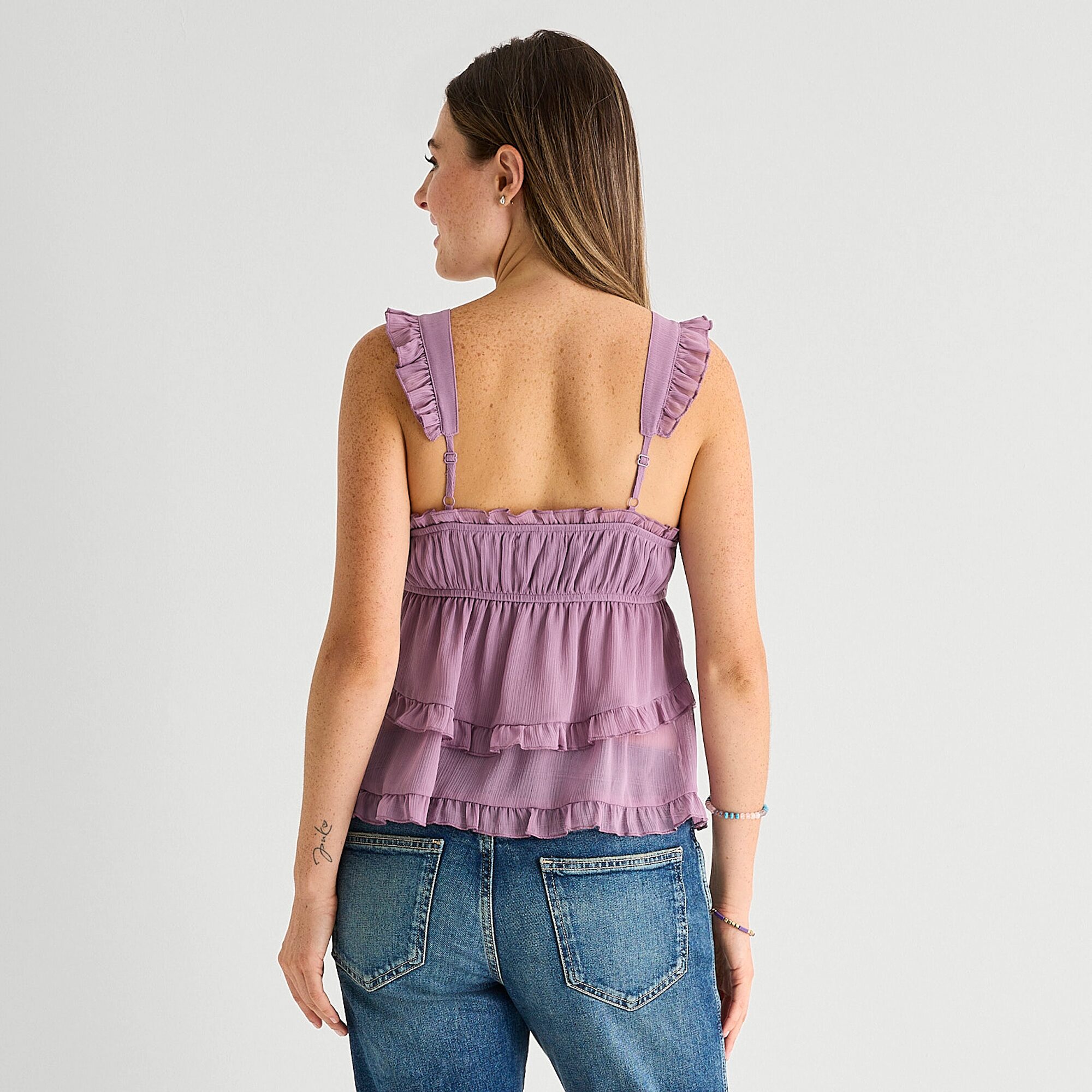 Arizona Womens Juniors Sweetheart Neck Short Sleeve Blouse