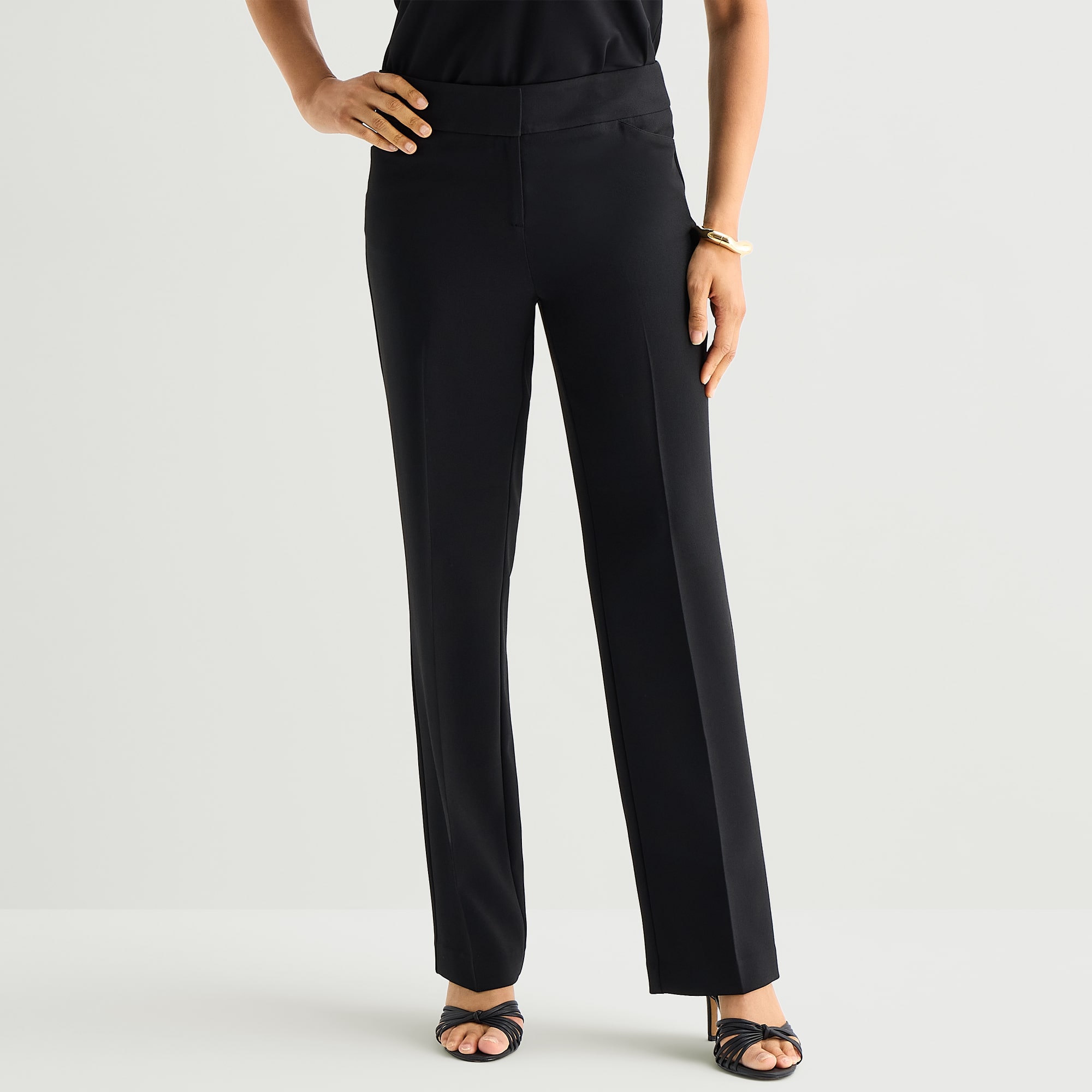 Black Label by Evan-Picone Womens Classic Fit Straight Suit Pant
