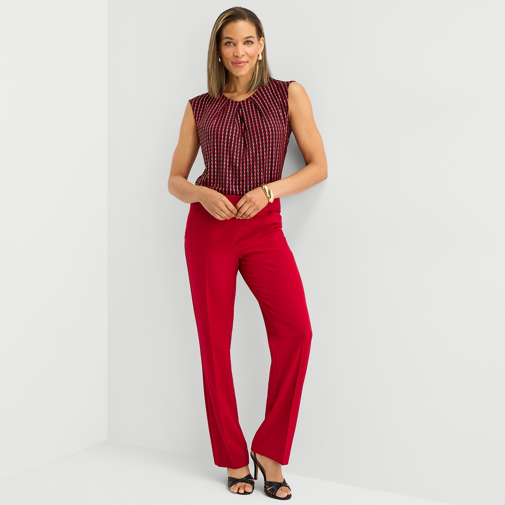 Black Label by Evan-Picone Womens Classic Fit Straight Suit Pant