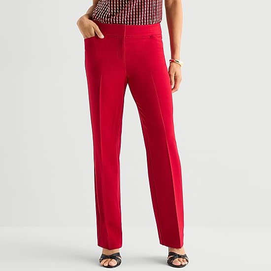 Black Label by Evan-Picone Womens Classic Fit Straight Suit Pant