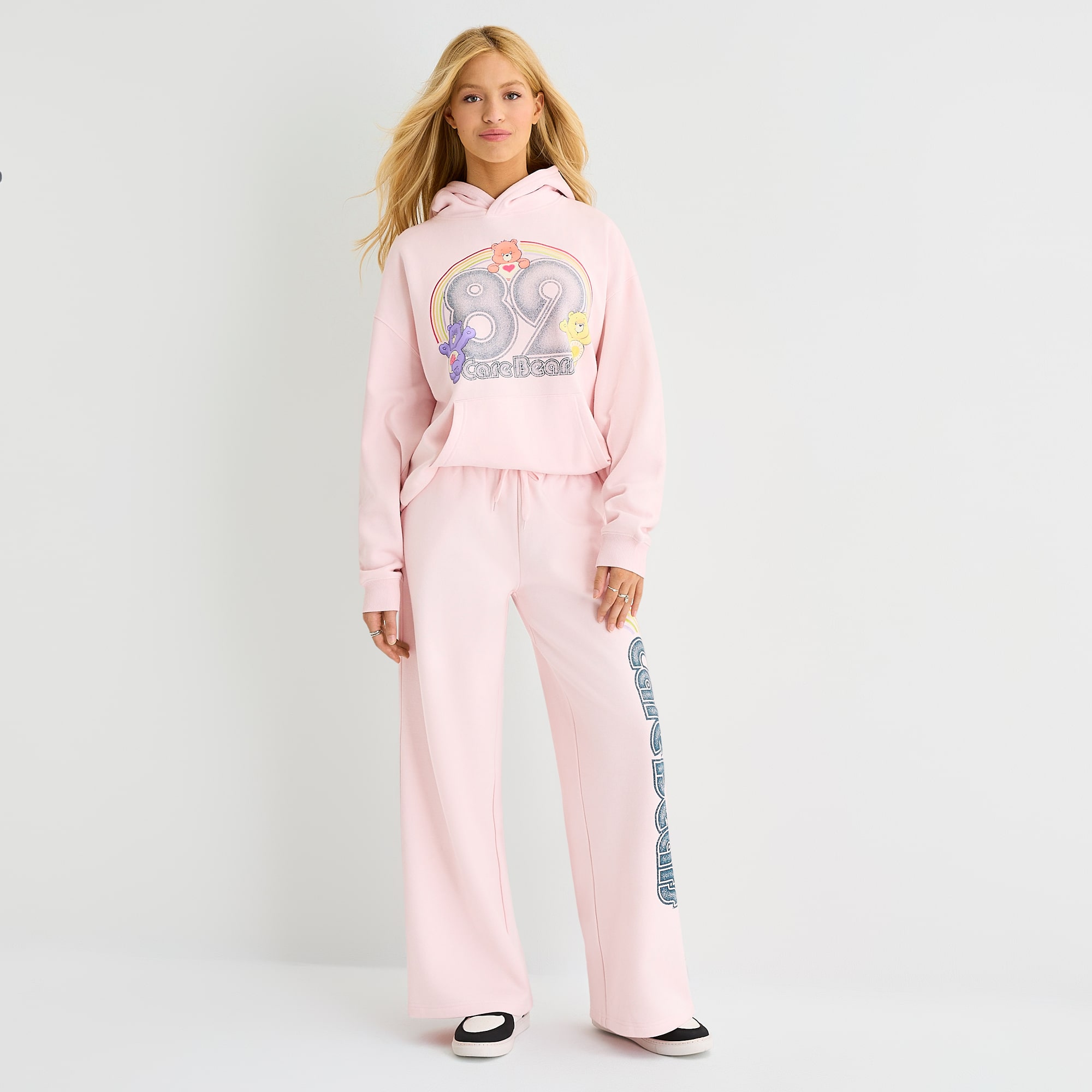 New World Carebears Bottom Womens Juniors Straight Mid Rise Care Bears Sweatpant