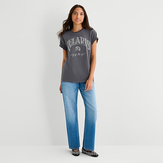 New World Acotar Boyfriend Tee Womens Juniors Round Neck Short Sleeve Classic Fit Graphic T-Shirt