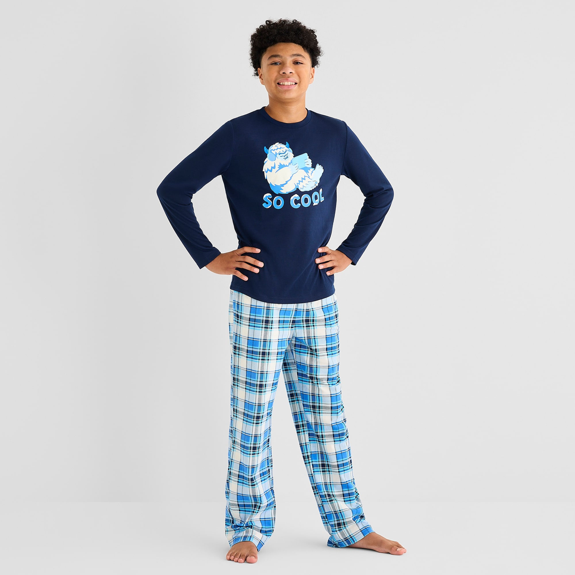 North Pole Trading Co. Little & Big Kid Unisex Crew Neck Long Sleeve 2-pc. Matching Family Pajama Set
