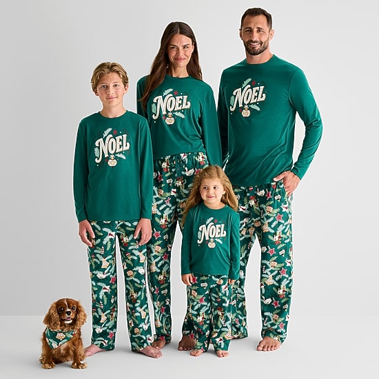 North Pole Trading Co. Unisex Adult Crew Neck Long Sleeve 2-pc. Matching Family Pajama Set
