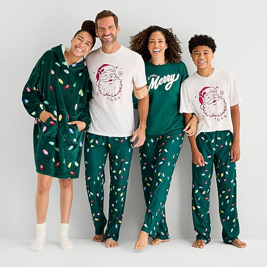 North Pole Trading Co. Unisex Adult Fleece Crew Neck Long Sleeve Matching Family Pajama Top