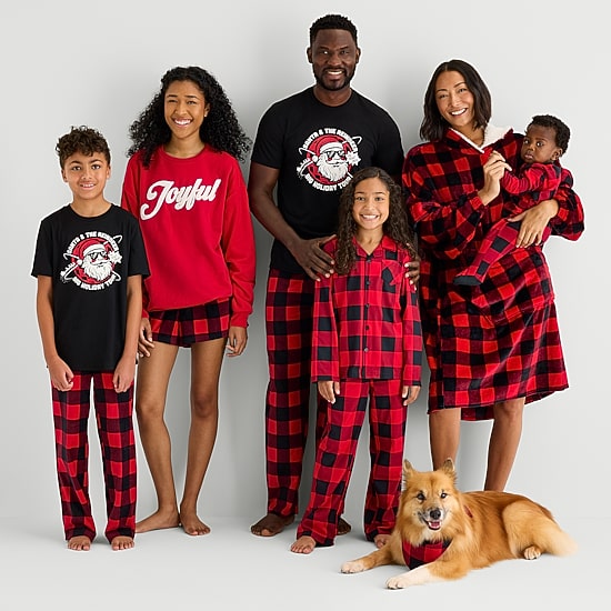 North Pole Trading Co. Crew Neck Short Sleeve Matching Family Pajama Top