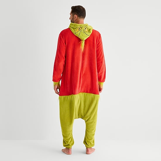Mens Dr. Seuss Grinch Long Sleeve Matching Family Pajama Set