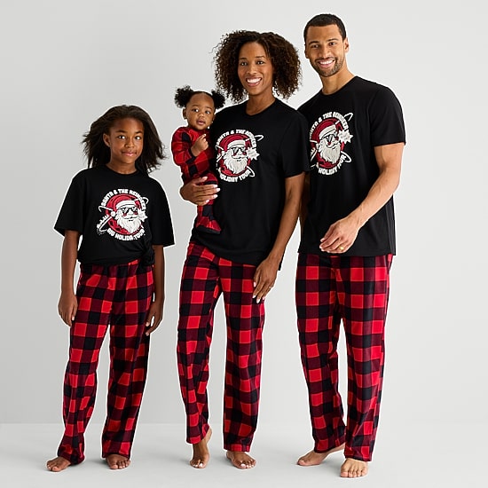 North Pole Trading Co. Crew Neck Short Sleeve Matching Family Pajama Top