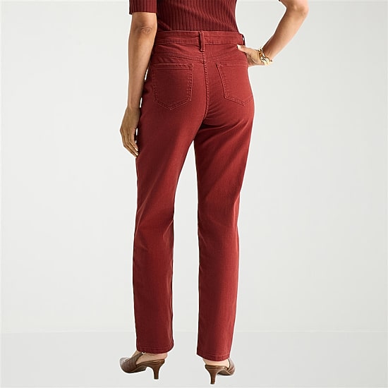 Liz Claiborne Lana Womens Tall High Rise Straight Leg Jean