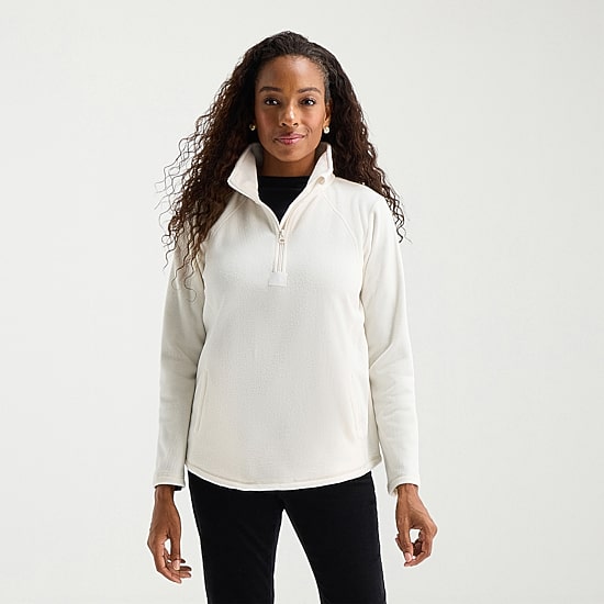 St. John's Bay Womens Tall Mock Neck Long Sleeve Quarter-Zip Pullover