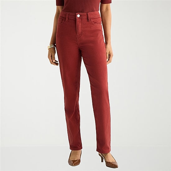 Liz Claiborne Lana Womens Tall High Rise Straight Leg Jean