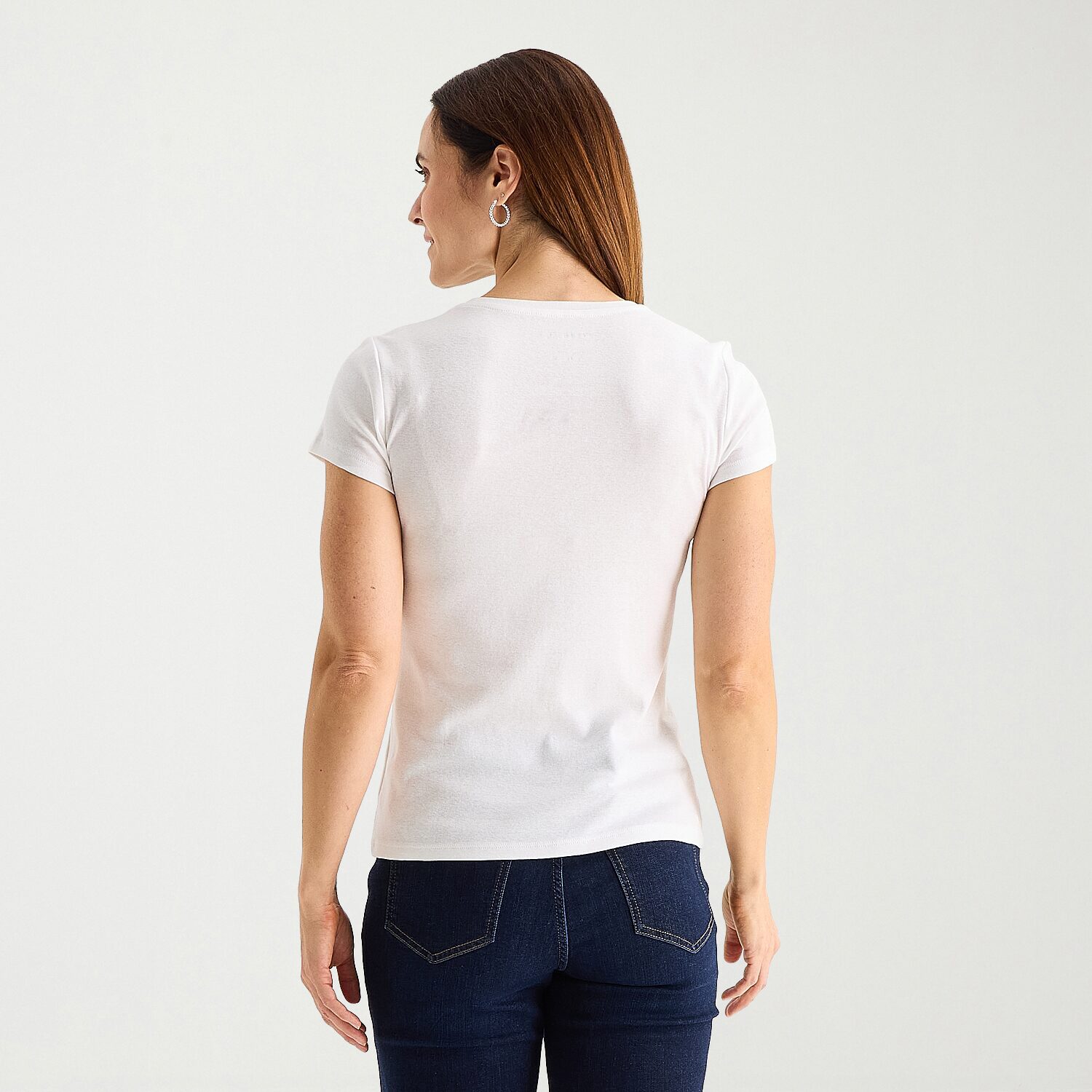 Liz Claiborne Womens Crew Neck Short Sleeve T-Shirt