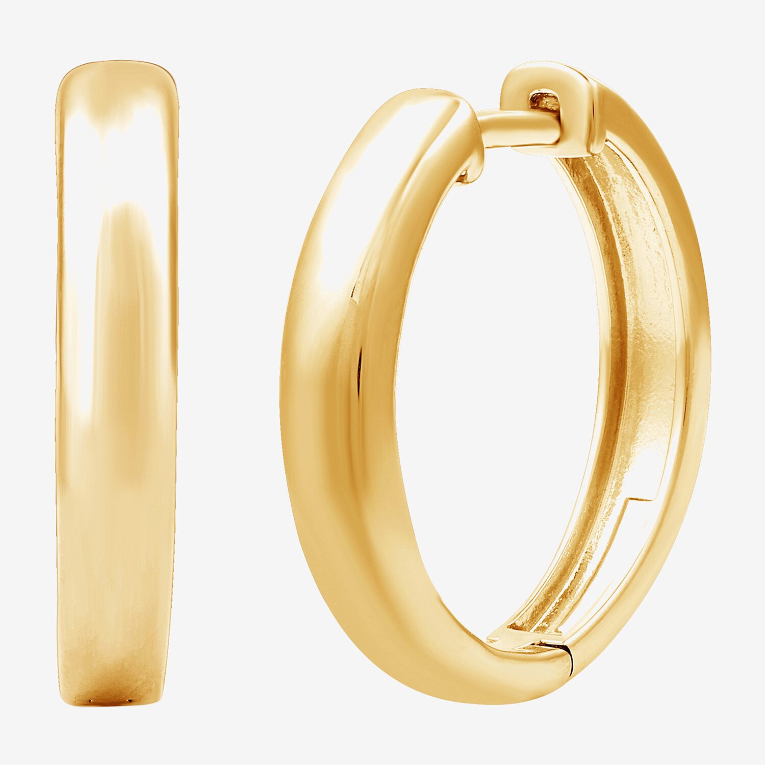 Timeless Yes, Please! Womens Lab Created White Sapphire 14K Gold Over Brass 3 Pair Earring Set