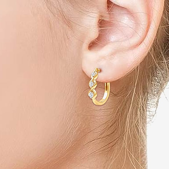 Yes, Please! Womens Lab Created White Sapphire 14K Gold Over Brass 2-pc. Jewelry Set