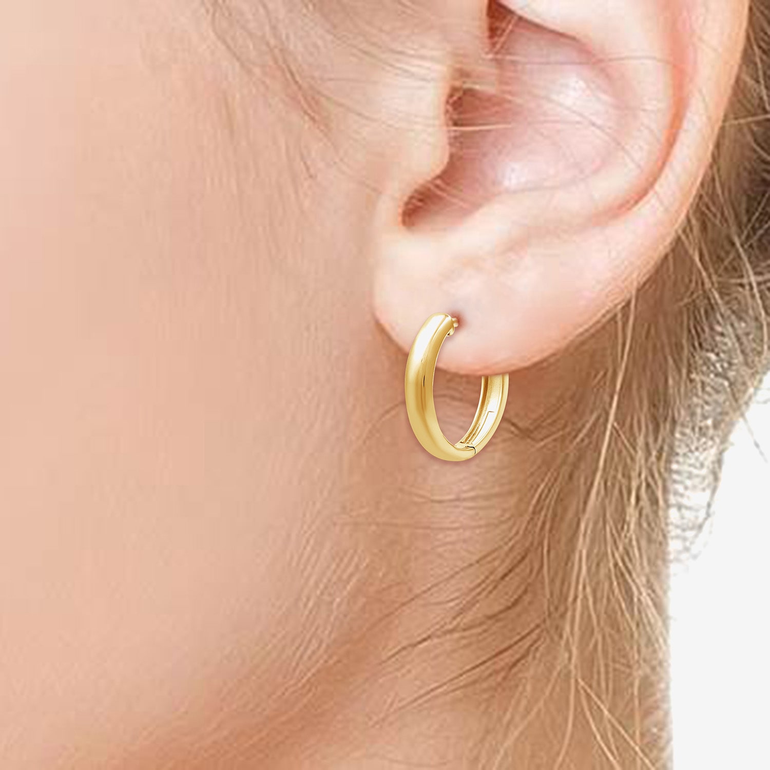 Timeless Yes, Please! Womens Lab Created White Sapphire 14K Gold Over Brass 3 Pair Earring Set