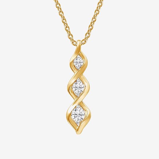 Yes, Please! Womens Lab Created White Sapphire 14K Gold Over Brass 2-pc. Jewelry Set