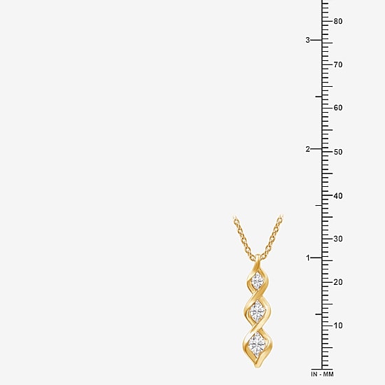 Yes, Please! Womens Lab Created White Sapphire 14K Gold Over Brass 2-pc. Jewelry Set