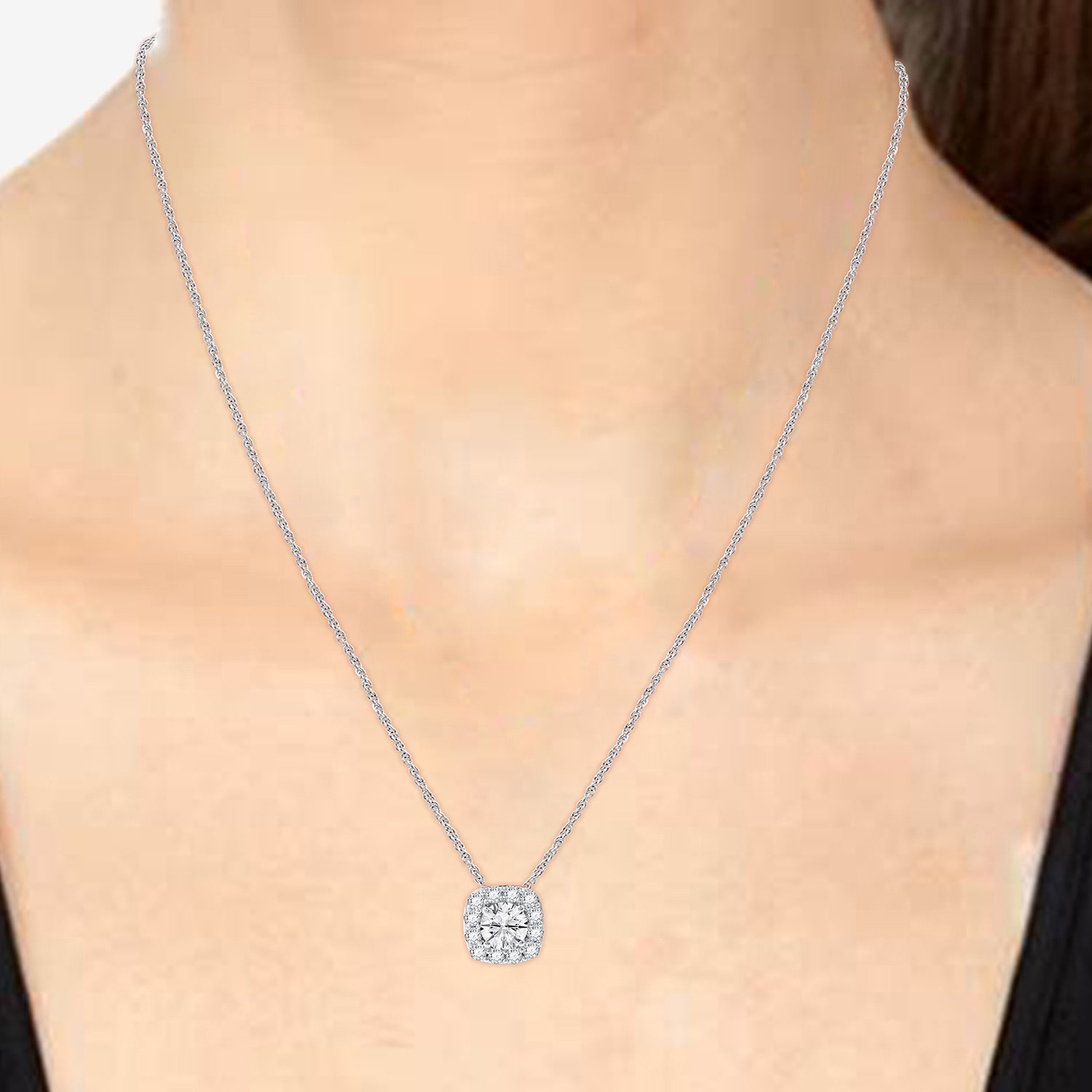 Timeless Yes, Please! Womens Lab Created White Sapphire Pure Silver Over Brass Cushion 2-pc. Jewelry Set