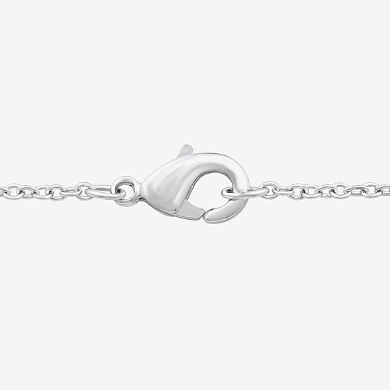 Timeless Yes, Please! (F / Si1-Si2) Womens 1/10 CT. T.W. Lab Grown White Diamond Pure Silver Over Brass Heart 18 Inch Pendant Necklace