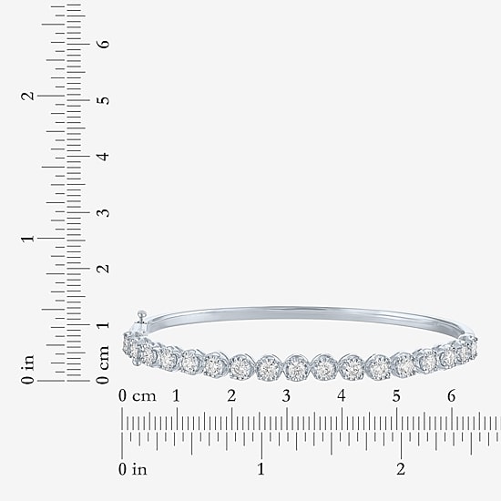 (G-H / Si1-Si2) Womens 2 CT. T.W. Lab Created White Diamond Sterling Silver 7 Inch Tennis Bracelet