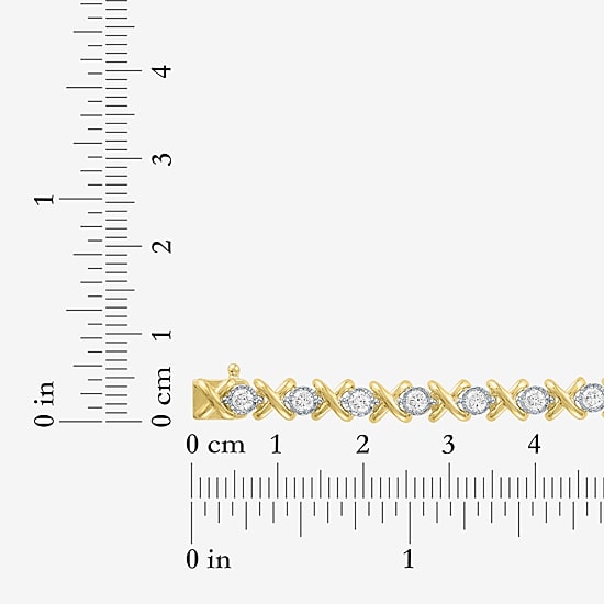 (G-H / Si1-Si2) Womens 2 CT. T.W. Lab Grown White Diamond Sterling Silver 8 Inch Tennis Bracelet