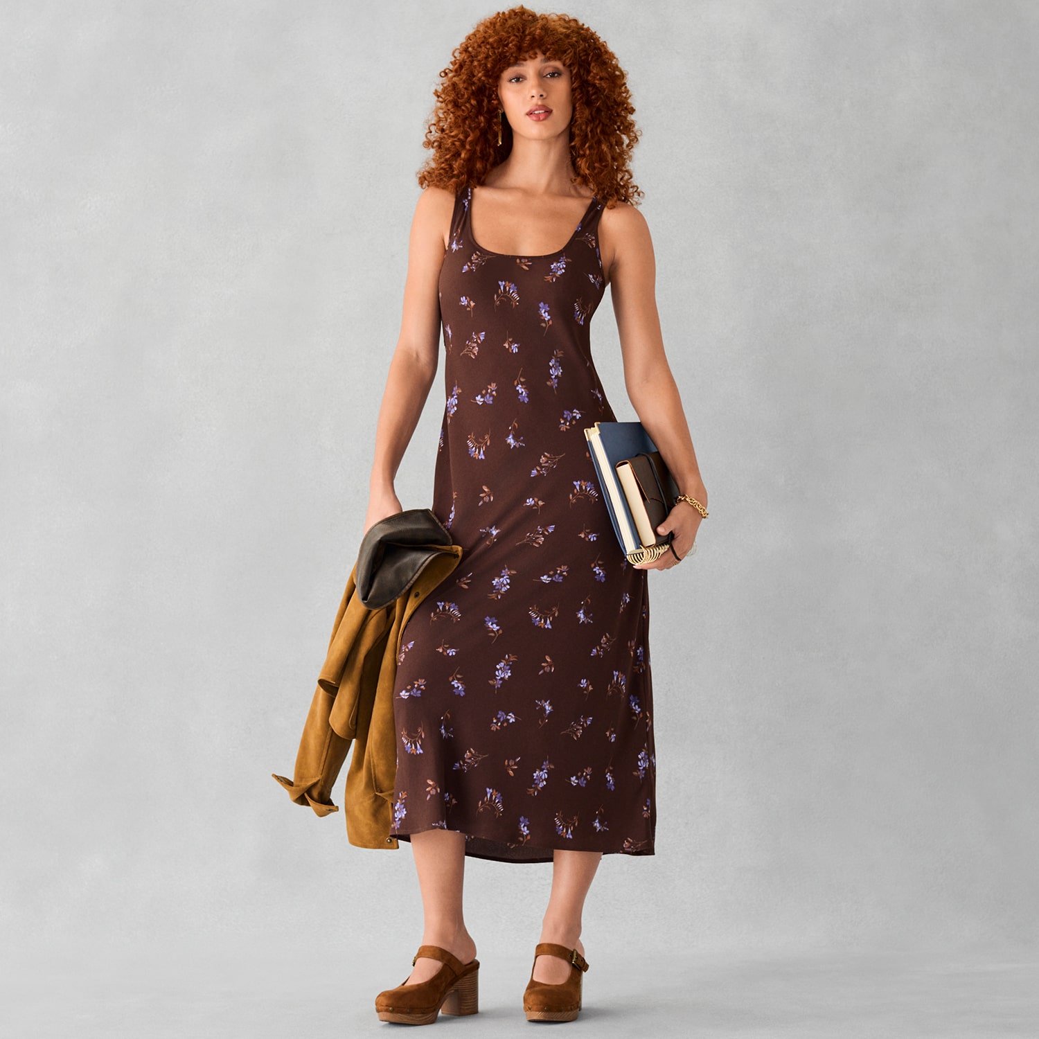 A.N.A Womens Sleeveless Floral Slip Dress