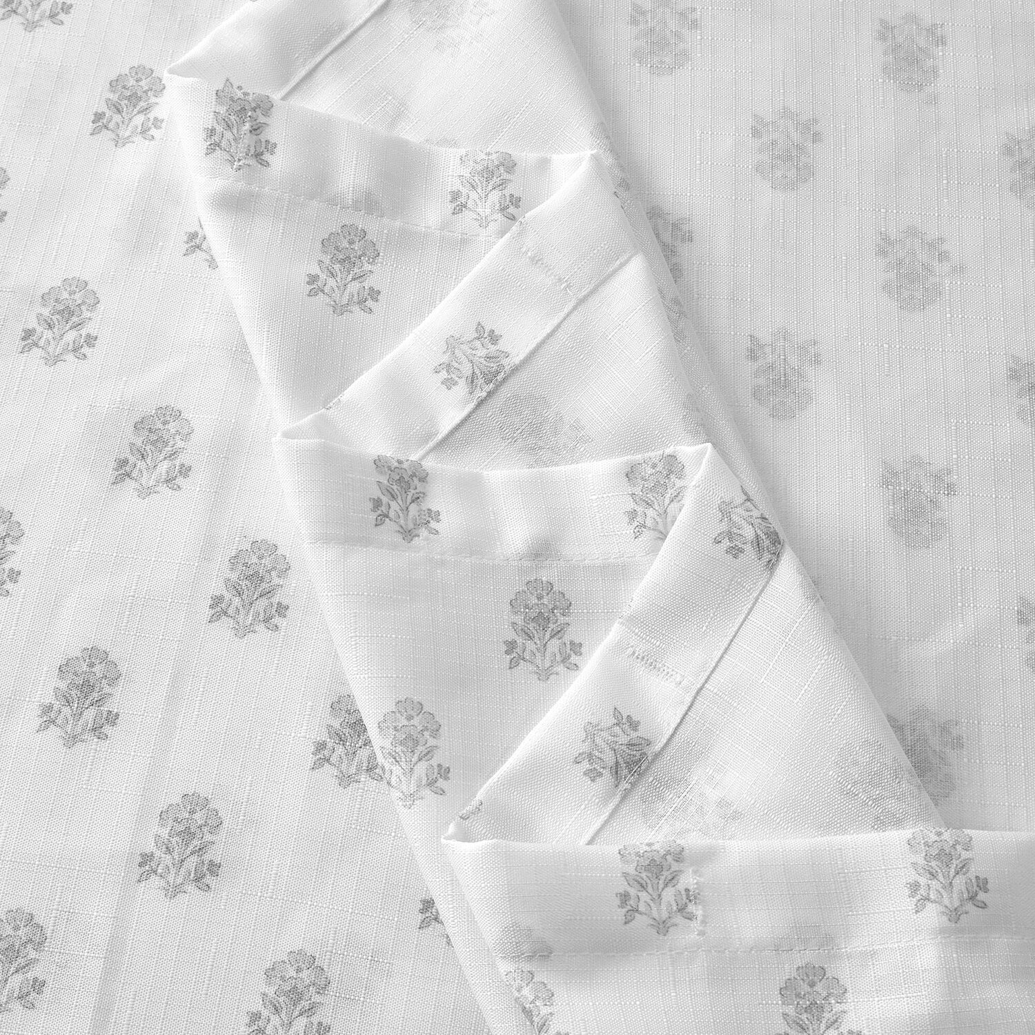 Intelligent Design Savanna Floral Ruffle Shower Curtain with 12 Roller Ball Hooks